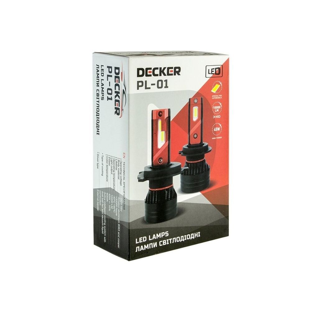 Світлодіодна лампа Decker PL-01 H7 5000K НФ-00001005 фото