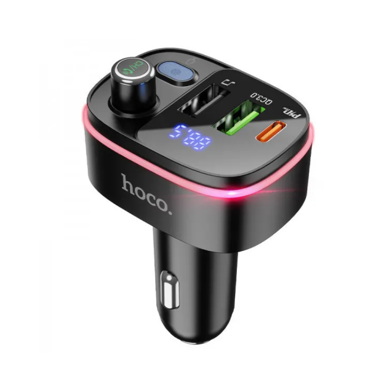 ФМ-модулятор автомобильный Hoco E62 Black Bluetooth 5.0 605737 фото