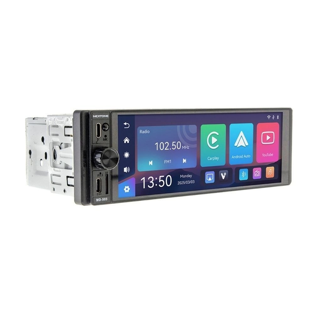 Автомобільна мультимедійна система Nextone MD-503 6,3" DSP CarPlay Android Auto 1 DIN НФ-00009796 фото