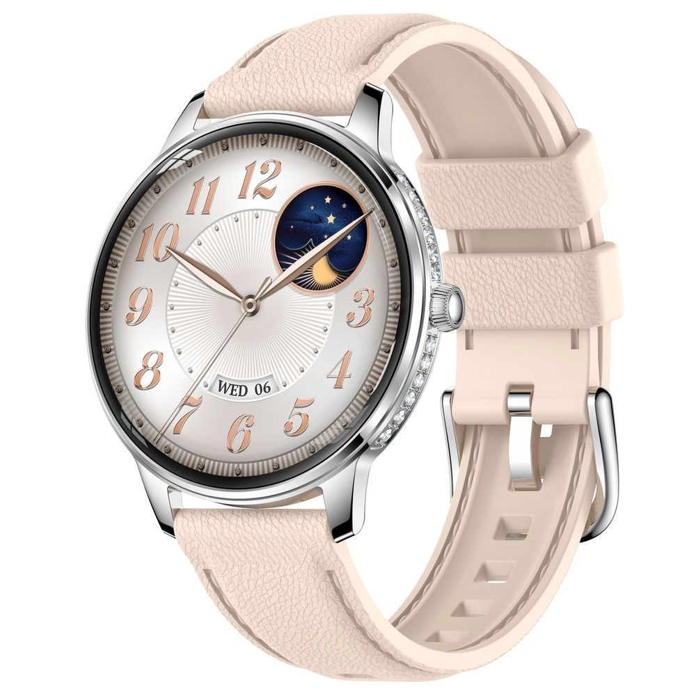 Смарт-часы женские Smart Brilliant Slim Silver Rubber, 2 ремешка 2463 фото