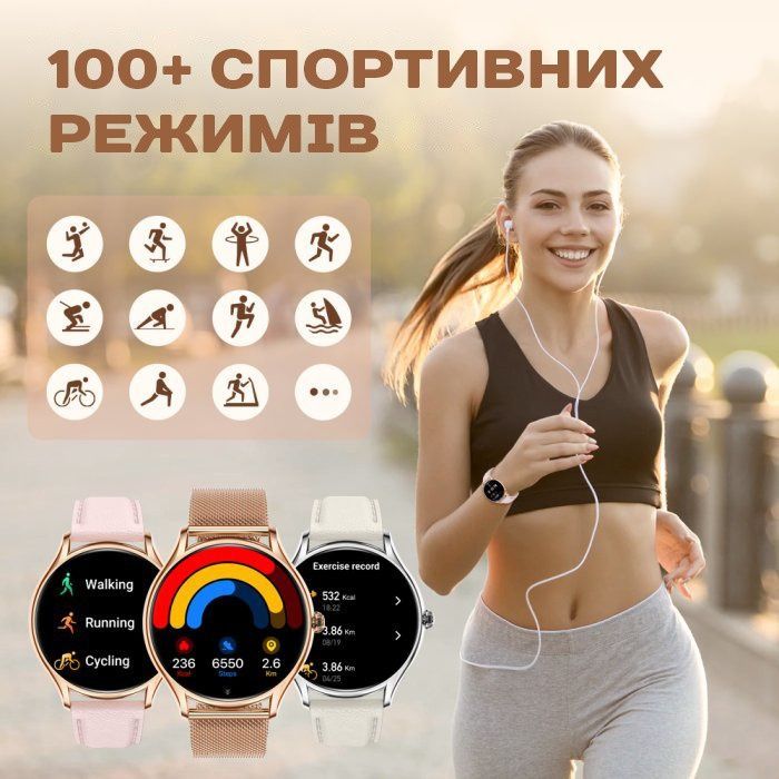 Смарт-годинник жіночий Smart Milano Cherry, 3 ремінці 2539 фото