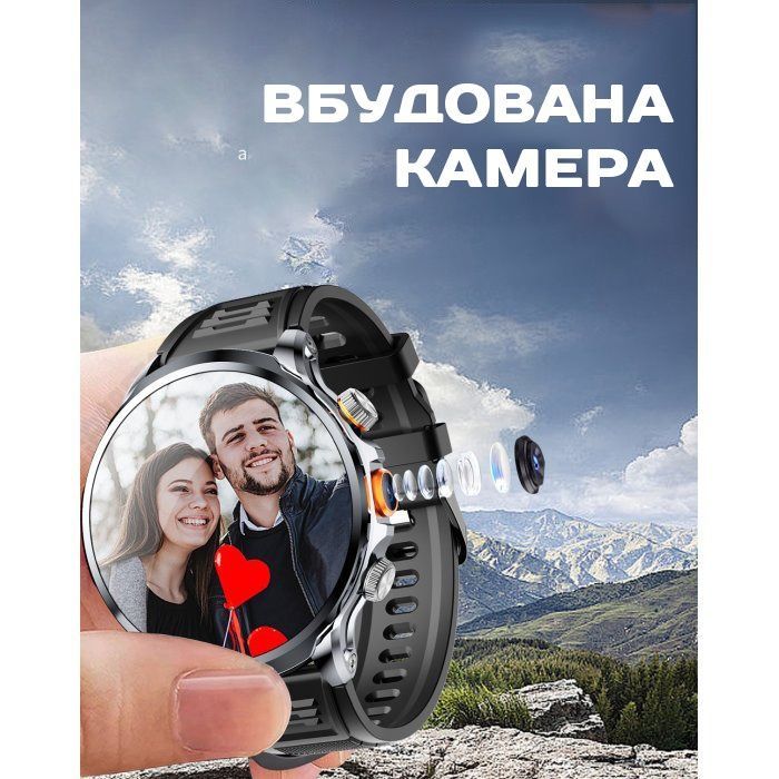 Смарт-годинник чоловічий Smart Technology Blue з SIM, 2 ремінці 2553 фото