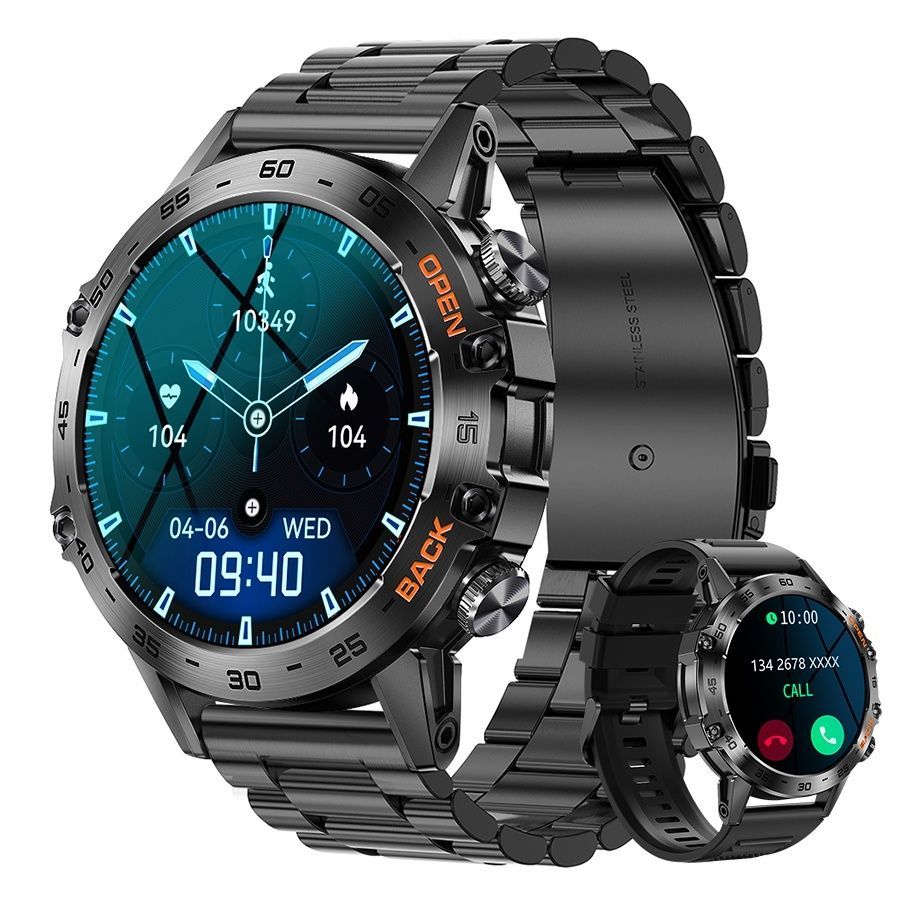Смарт-часы мужские Smart Delta K52 Black, 2 ремешка 1612 фото