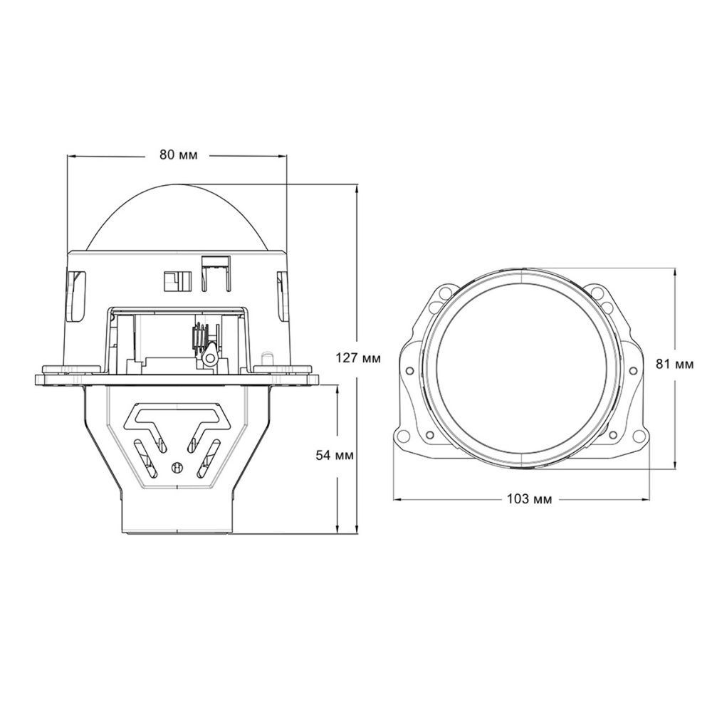 Світлодіодна лінза Cyclone LED BL 3.0" Q3 55/65W 9-32V НФ-00009461 фото
