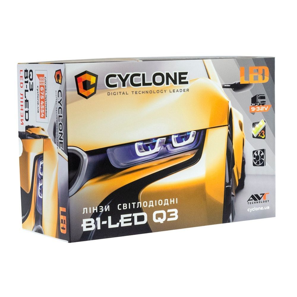 Світлодіодна лінза Cyclone LED BL 3.0" Q3 55/65W 9-32V НФ-00009461 фото